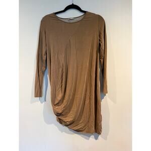 ZARA W&B Collection Asymmetrical Draped Dress